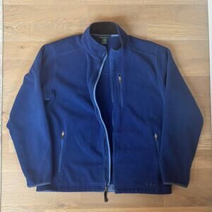 VTG Y2K LL Bean Fleece Jacket Polartec Full Zip Blue Mens Size Medium